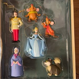 Disney Vintage Christmas Storybook Collection Ornaments Cinderella Retired 6 pcs